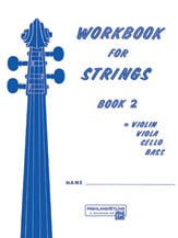 Workbook for Strings, Book 2 Violin string method book cover